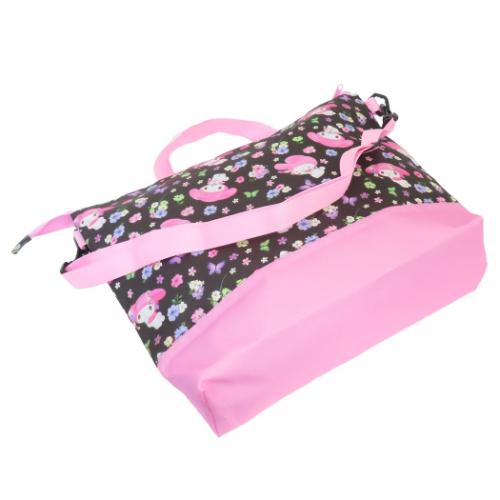 レッスントート レッスンバッグ マイメロディ サンリオ ブラックフラワー 丸眞 習い事バッグ キャラクター