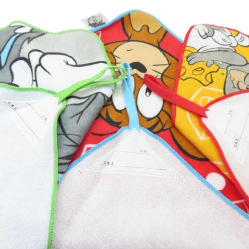 トムとジェリー ループタオル3P ワーナーブラザース ハンドタオル キャラクター チーズと危機一髪 新入学