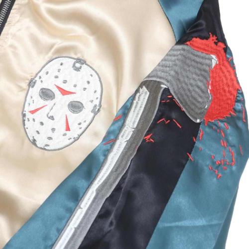13日の金曜日 スカジャン アウター クリスタルレイク Friday the 13th 映画キャラクター グッズ スカジャン 13日の金曜日 アウター Friday the 13th クリスタルレイク