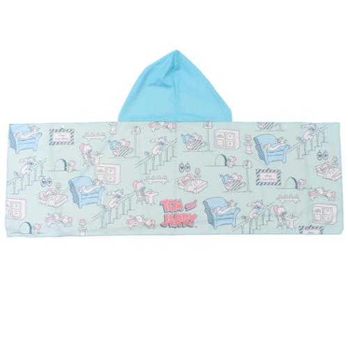 クールタオル 冷感フード付きタオル ワーナーブラザース トムとジェリー クールホーム 丸眞 巾着付き アウトドア 熱中症対策