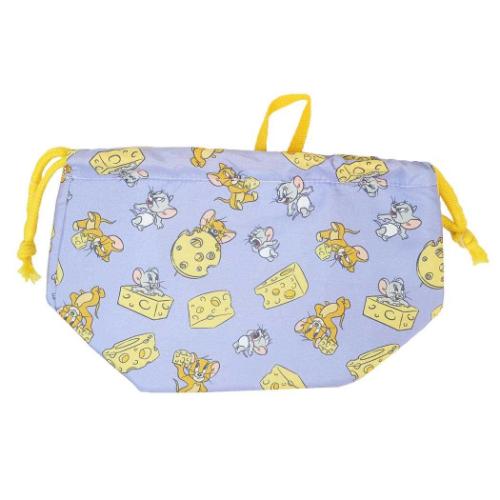 トムとジェリー キャラクター ランチ巾着 マチ付き巾着 チーズパープル ワーナーブラザース グッズ