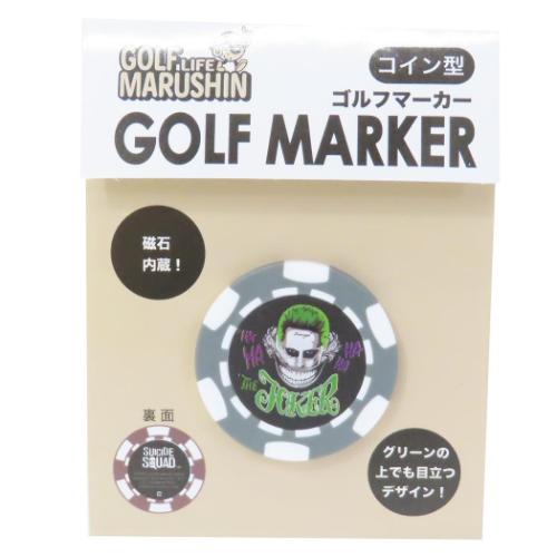 ゴルフマーカー コイン型 ゴルフ用品 スーサイドスクワッド DCコミック マークジョーカー 丸眞