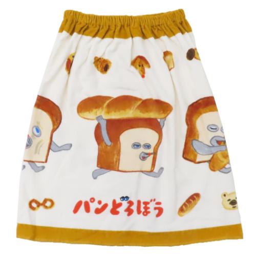 ラップタオル パンどろぼう 60丈マキタオル 60cm丈巻き巻きタオル パンどろぼう サマーレジャー用品 海プール着替えタオル