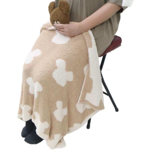 ひざ掛け毛布 マスコット付きブランケット くまのがっこう もこもこジャッキー 丸眞