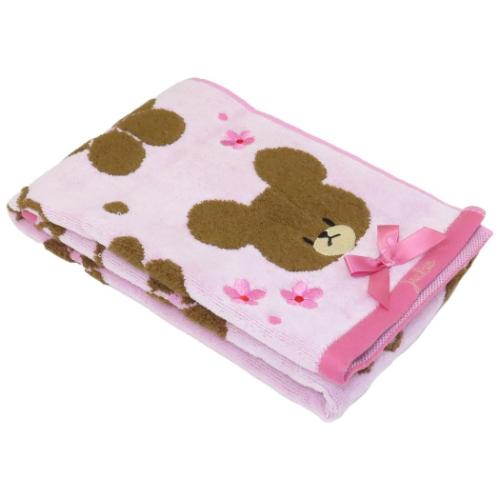 くまのがっこう フェイスタオル シャーリングロングタオル オーガニックコットン フラワーストリート ジャッキー 丸眞