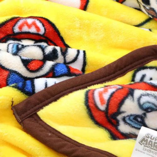 ハーフ毛布 ビッグ マイヤー ブランケット スーパーマリオ ホッピングイエロー 丸眞 ウォーマー雑貨