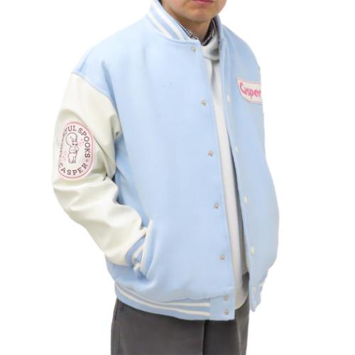 マル4755022600 【送料無料】【キャスパー】スタジャン【3L】【ラブリーゴースト】【映画】【アウター】【アウター】【ジャンパー】【服】【レディース】【女性】【メンズ】【男性】【ファッション】【雑貨】【グッズ】【かわいい】【TE】 キャスパー グッズ アウター メンズ キャラクター スタジャン ラブリー