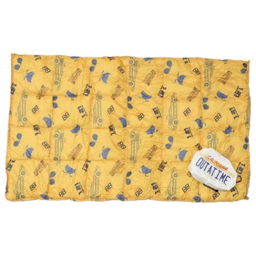 バックトゥザフューチャー グッズ ひざ掛け毛布 映画キャラクター ポーチ付きブランケット プレートブランケット