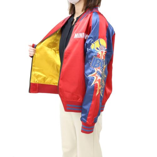 ミニオン グッズ アウター ユニバーサル映画 キャラクター スカジャン L アンストッパブルレッド