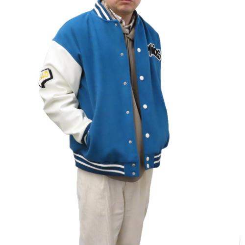 マル4805062200 【ミニオンズ】スタジャン【3L】【ストリートトリオ】【ミニオン】【ユニバーサル】【ユニバーサルスタジオ】【ユニバ】【映画】【アニメ】【アウター】【ジャンパー】【服】【レディース】【女性】【メンズ】【男性】【ファッション】【雑貨】 MINIONS（ミニオンズ） ミニオン アウター メンズ スタジャン