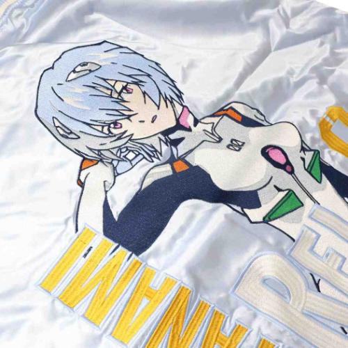 エヴァンゲリオン アウター スカジャン L 綾波レイ 丸眞 メンズ レディース ユニセックス オーバーサイズ キャラジャン