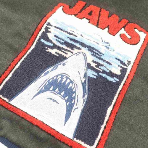 ジョーズ アウター レディース スタジャン ブルーバックシャーク L 丸眞 プレゼント スカジャン オーバーサイズ