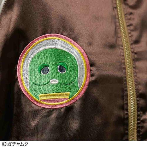 ガチャピン＆ムック グッズ アウター キャラクター スカジャン L レトロブラウンベージュ