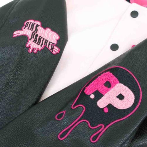 ピンクパンサー キャラクター アウター スタジャン ブラックピンク