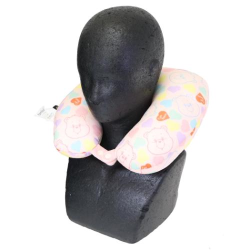 ケアベア CareBears キャラクター クッション マスコット付きネックピロー のんびりチアベア