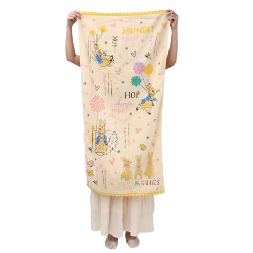 バスタオル シャーリング ジャガード ピーターラビット スリーピングピーター 丸眞