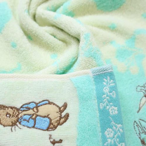 無撚糸スチームシャーリング フェイスタオル ピーターラビット フォレストストーリー 丸眞 新生活雑貨 絵本キャラクター