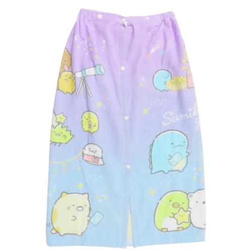 すみっコぐらし サンエックス キャラクター ラップタオル 80丈マキタオル 80cm丈巻き巻きタオル