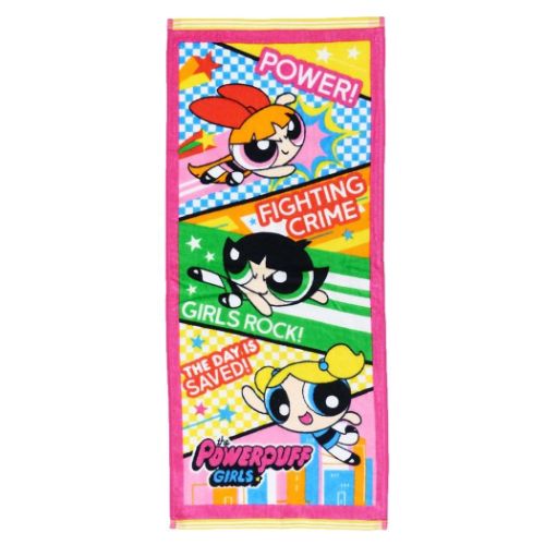 パワーパフガールズ ロングタオル フェイスタオル コミックパワー
