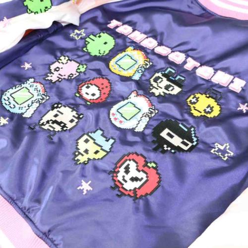 アウター スカジャン Lサイズ たまごっち ドットたまごっち バンダイ メンズ レディース ユニセックス オーバーサイズ キャラジャン キャラクター