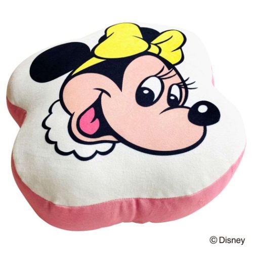 ミニーマウス キャラクター クッション もちもちフェイスクッション 