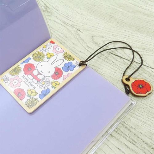 ミッフィー ブックマーカー 木のしおり フローラルA 白 ディックブルーナ ナガノファクトリー 栞 読書