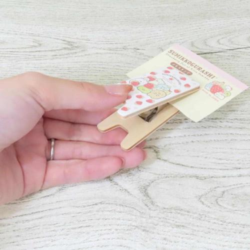 すみっコぐらし サンエックス キャラクター クリップ メモスタンド スリム いちご