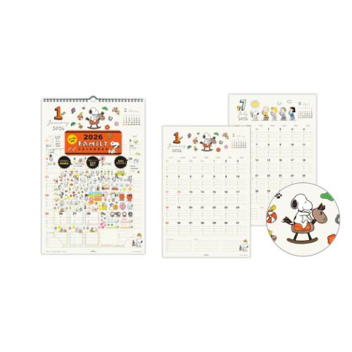 PEANUTS スヌーピー ピーナッツ キャラクター 2026 Calendar シール