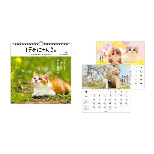 50％OFF】2026 Calendar ほめにゃんこ リングカレンダー大 壁掛け