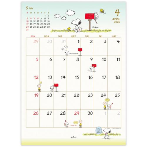 PEANUTS スヌーピー 令和8年暦 2026 Calendar キャラクター 二つ折り