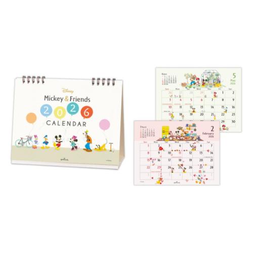 2026 Calendar 卓上カレンダー 2026年 ディズニー ディズニー