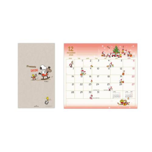 スヌーピー 2026 diary スリムマンスリーダイアリー SNスリムスヌーピーと木馬 ピーナッツ 日本ホールマーク 10月始まり キャラクタースケジュール帳