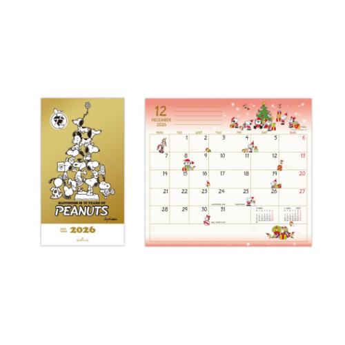 スヌーピー キャラクター 2026 diary スリムマンスリーダイアリー SNスリム箔AG 75thピラミッド ピーナッツ