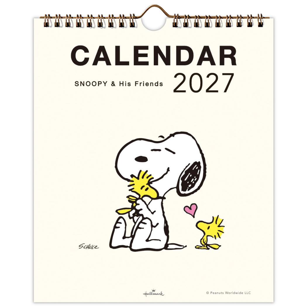 スヌーピー 2027 Calendar 壁掛け＆卓上 リングカレンダー2027年 小
