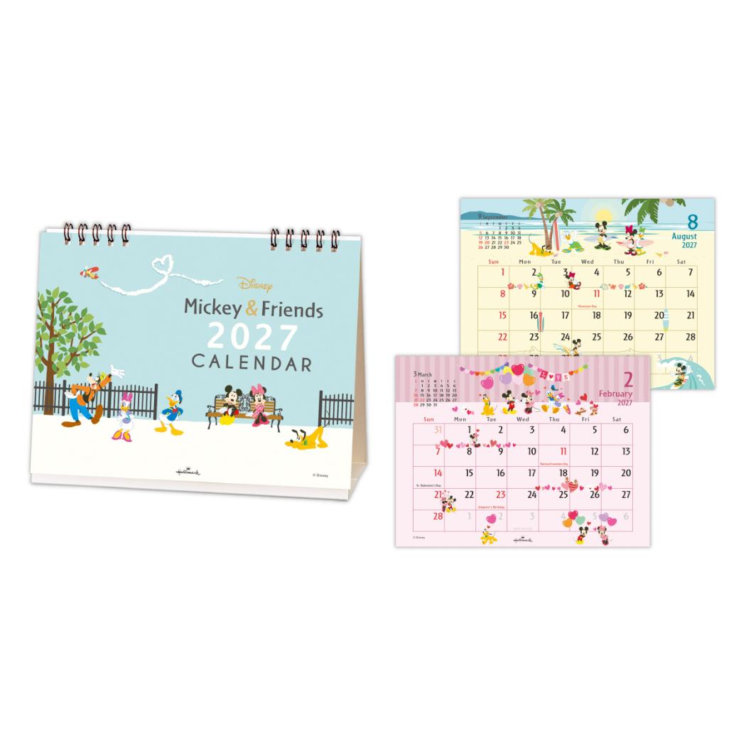 予約】ディズニーキャラクター 2027 Calendar 卓上カレンダー2027年 DN