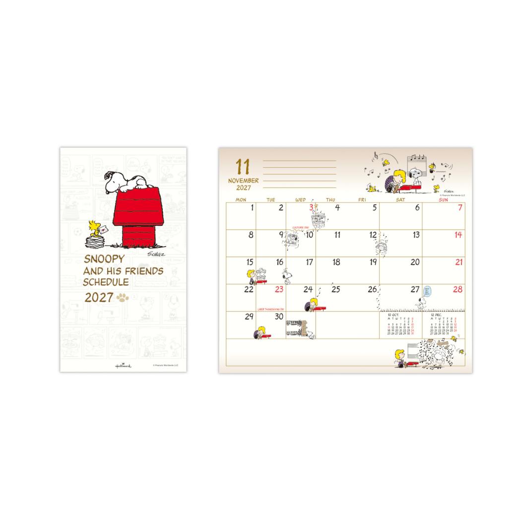 予約】スヌーピー 2027 diary 2027年 手帳 スリムマンスリーダイアリー