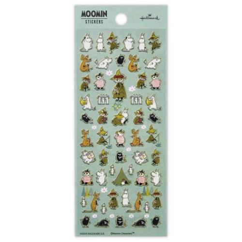 ムーミン グッズ シールシート キャラクター シール MOフチドリグリーン