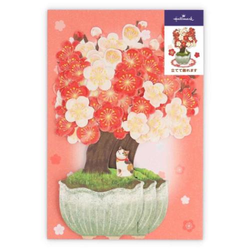 グリーティングカード 多目的 立体カード 梅盆栽2 日本ホールマーク 春