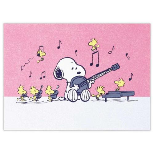 スヌーピー ピーナッツ かわいい 手紙セット ミニレターセット SNフレームスヌーピーと楽器