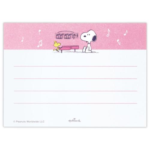 スヌーピー ピーナッツ かわいい 手紙セット ミニレターセット SNフレームスヌーピーと楽器