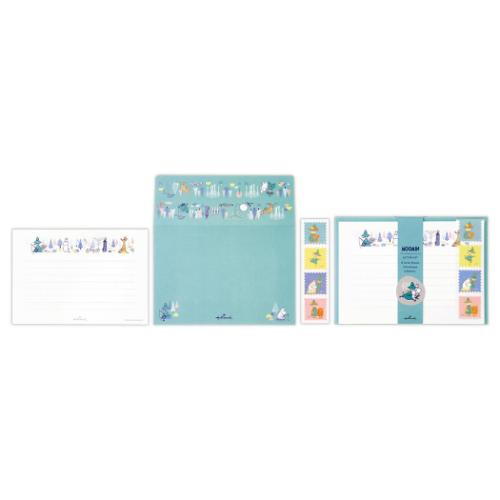 手紙セット レターセット MOLHグリーン Little Happiness ムーミン 北欧 日本ホールマーク