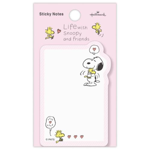 SNOOPY スヌーピー　PEANUTS 付箋 PEANUTS スヌーピー 付箋 付せん SNLFピンク Life with Snoopy