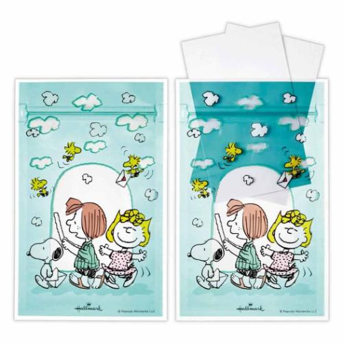 ジッパーバッグ 小分けビニール袋 スヌーピー ミニSNLFグリーン Life with Snoopy and Friends 日本ホールマーク ピーナッツ ギフト雑貨 ラッピング