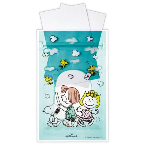 ジッパーバッグ 小分けビニール袋 スヌーピー ミニSNLFグリーン Life with Snoopy and Friends 日本ホールマーク ピーナッツ ギフト雑貨 ラッピング