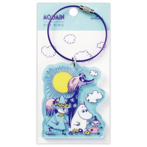 ムーミン アクリルキーホルダー 北欧 キーリング キャラクター MOHNグリーン Happy in Nature 日本ホールマーク