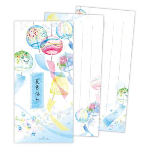 便箋 一筆箋 全般柄 夏色涼み 風鈴 日本ホールマーク