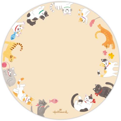 手渡し手紙セット ミニメッセージカードセット ねこ 猫 日本ホールマーク ミニ便箋＆ミニ封筒
