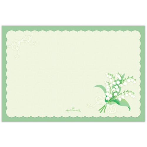 ダイカット ミニメッセージカードセット メッセージカード＆封筒 スズランブーケ 日本ホールマーク