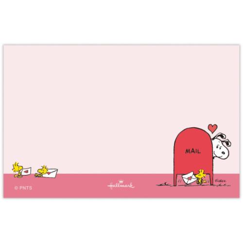 メッセージカード＆封筒 ミニメッセージカードセット Happiness is Red POST スヌーピー ピーナッツ 日本ホールマーク