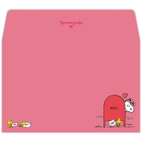 メッセージカード＆封筒 ミニメッセージカードセット Happiness is Red POST スヌーピー ピーナッツ 日本ホールマーク